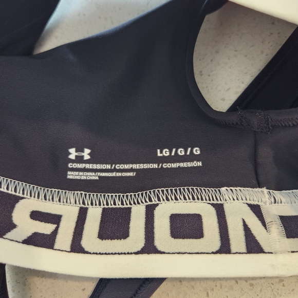 🍉 NWT Under Armour Sports Bra Large Black - Picture 3 of 4